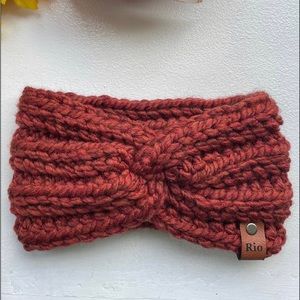 HANDMADE Crochet/knit Ear Warmer, Headband, burnt orange, Adult, cold weather